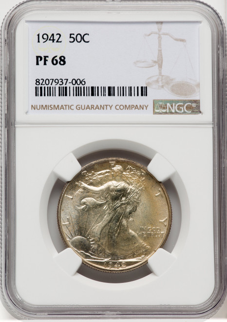 1942 50C Proof Walking Liberty Half Dollar NGC PR68 (506057018)