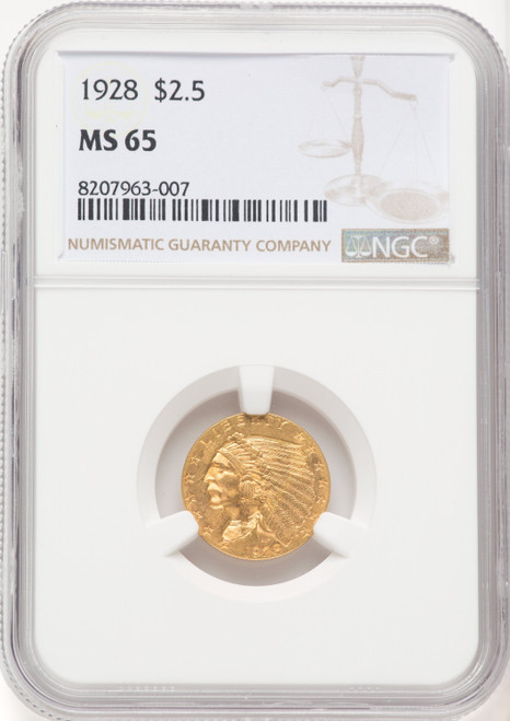 1928 $2.50 Indian Quarter Eagle NGC MS65 (506064006)