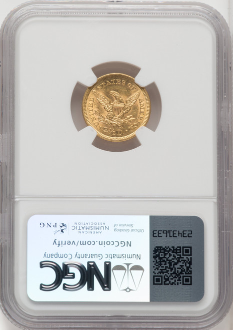 1853 $2.50 Liberty Quarter Eagle NGC MS61 (506218006)