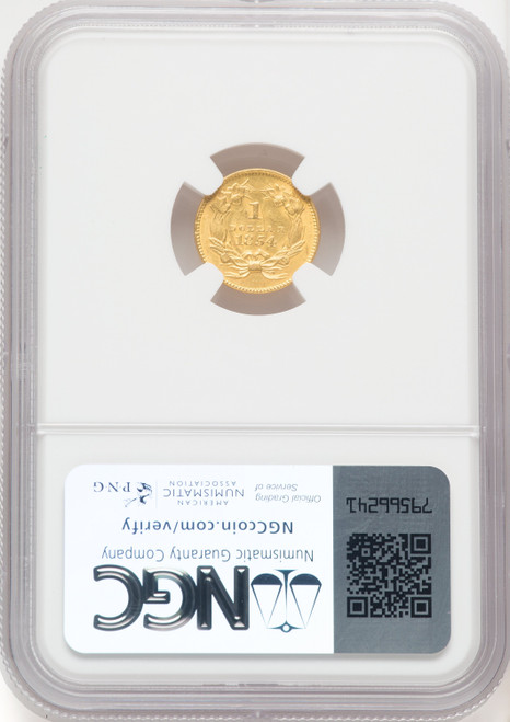 1854 G$1 Type Two Gold Dollar NGC MS61 (506229007)