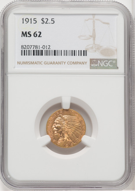 1915 $2.50 Indian Quarter Eagle NGC MS62 (506322012)