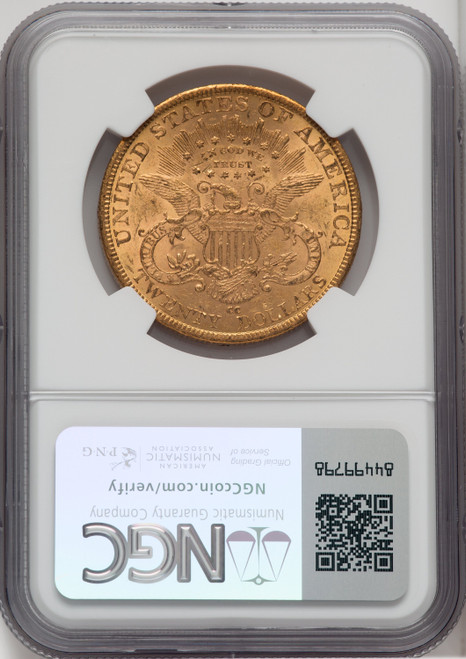 1884-CC $20 Liberty Double Eagle NGC MS61 (764026091)