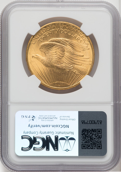 1908 $20 NO MOTTO Saint-Gaudens Double Eagle NGC MS67 (764026101)