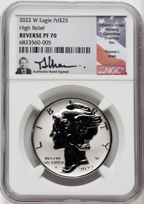 2022-W $25 Palladium Reverse Proof NGC PF70 Thomas Uram