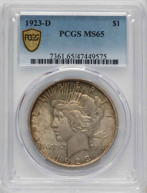 1923-D $1 Peace Dollar PCGS MS65 (764781018)