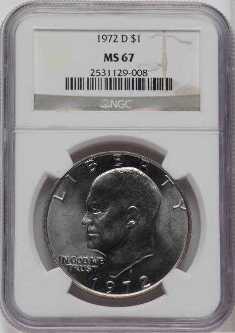 1972-D $1 Eisenhower Dollar NGC MS67 (764967030)
