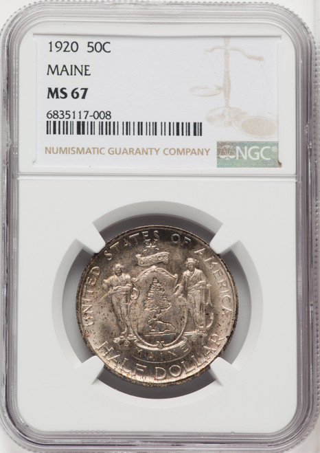 1920 50C Maine Commemorative Silver NGC MS67 (766104079)