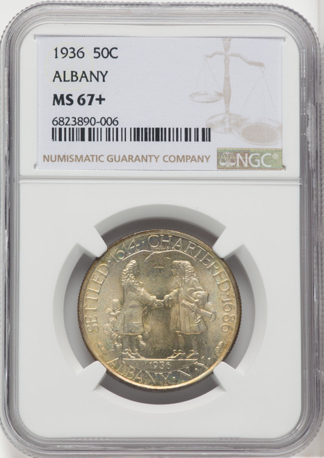 1936 50C Albany Commemorative Silver NGC MS67+ (766283030)