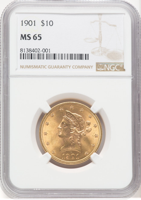 1901 $10 Liberty Eagle NGC MS65 (766351073)