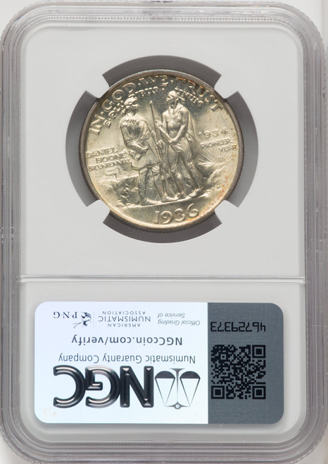 1936-D 50C Boone Commemorative Silver NGC MS67 (766534002)