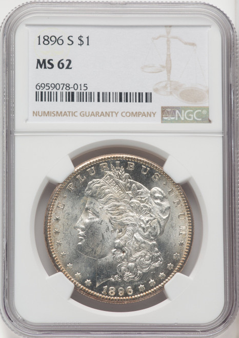 1896-S $1 Morgan Dollar NGC MS62 (766550034)