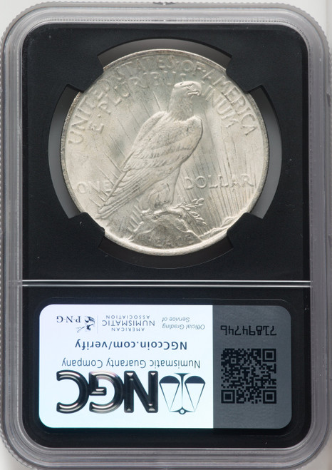 1923 $1 Mike Castle Blk Core Franklin Series Peace Dollar NGC MS67 (765292004)