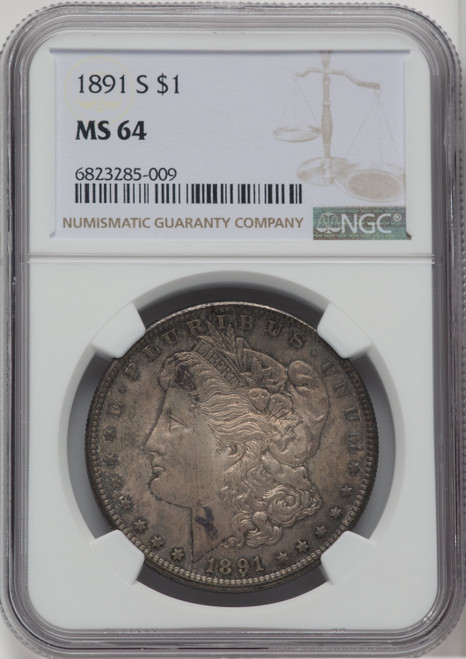 1891-S $1 Morgan Dollar NGC MS64 (765299011)