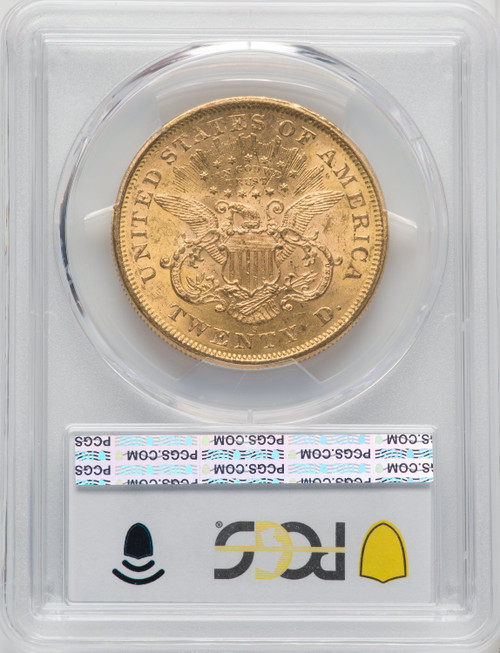 1875-S $20 Liberty Double Eagle PCGS MS61 (171398017)