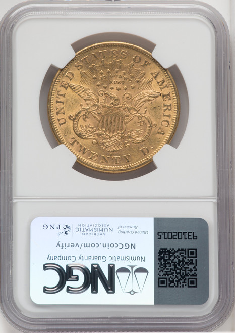 1876-S $20 Liberty Double Eagle NGC AU58 (171408032)