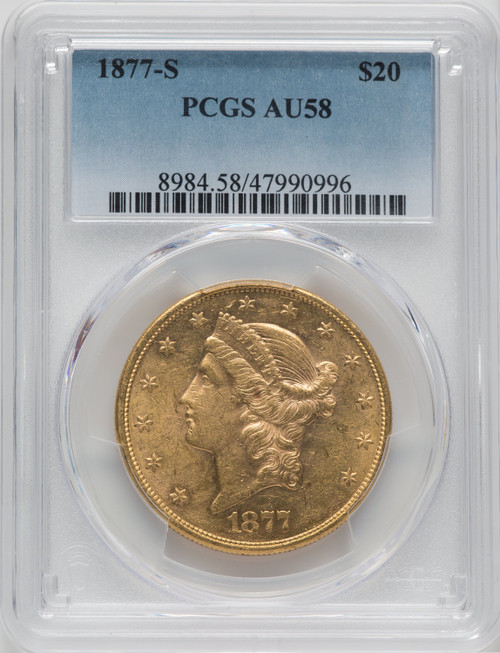 1877-S $20 Liberty Double Eagle PCGS AU58 (173753011)