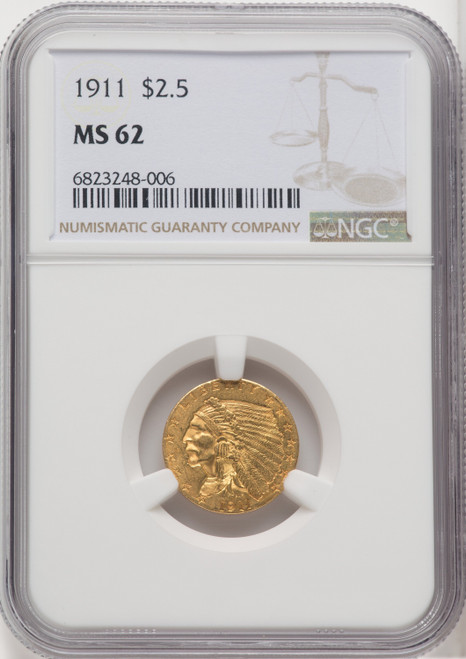 1911 $2.50 Indian Quarter Eagle NGC MS62 (173839031)