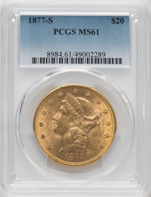 1877-S $20 Liberty Double Eagle PCGS MS61 (173987291)