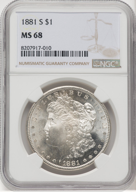 1881-S $1 Morgan Dollar NGC MS68 (519347025)