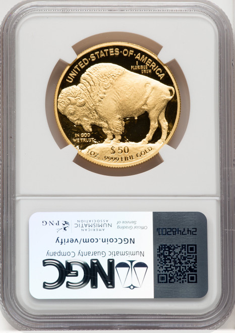 2013-W $50 Gold Buffalo Brown Label NGC PF70
