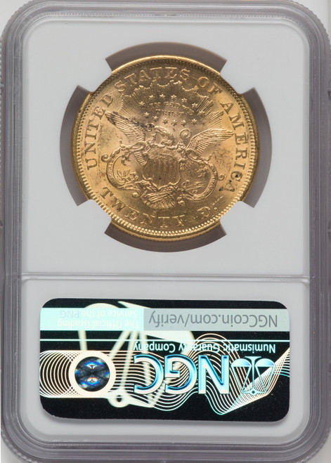 1876-S $20 Liberty Double Eagle NGC AU58 (571569010)