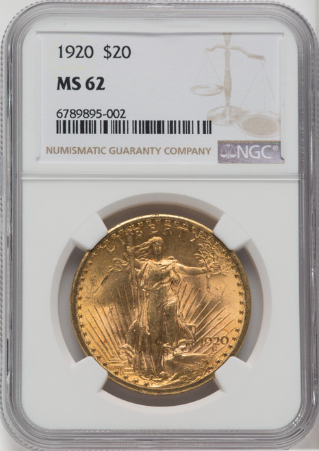 1920 $20 Saint-Gaudens Double Eagle NGC MS62 (571584056)