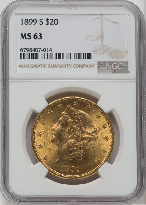 1899-S $20 Liberty Double Eagle NGC MS63 (571664020)