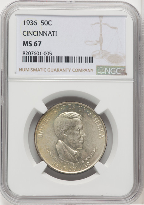 1936 50C Cincinnati Commemorative Silver NGC MS67 (765522027)