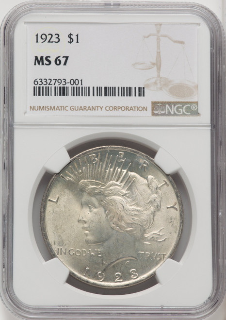 1923 $1 Peace Dollar NGC MS67 (765522059)