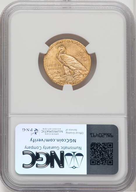 1912 $5 Indian Half Eagle NGC MS63 (765528003)