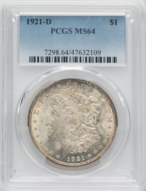 1921-D $1 Morgan Dollar PCGS MS64 (765654014)