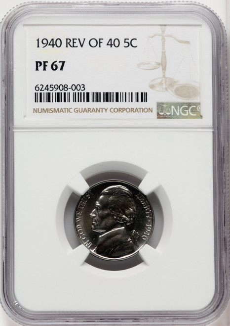 1939 5C Reverse of 1940 Proof Jefferson Nickel NGC PR67 (765038027)