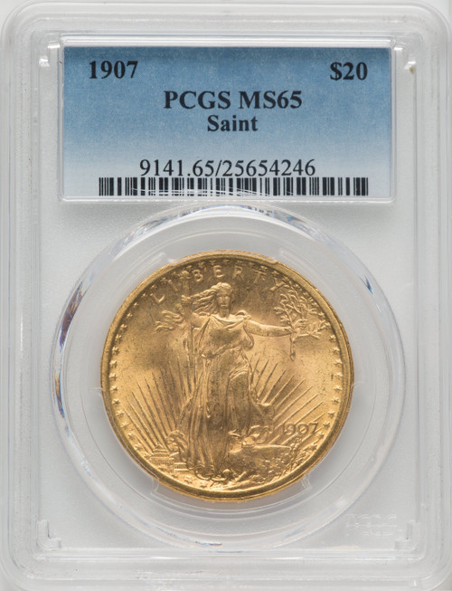 1907 $20 Saint Saint-Gaudens Double Eagle PCGS MS65 (504372002)