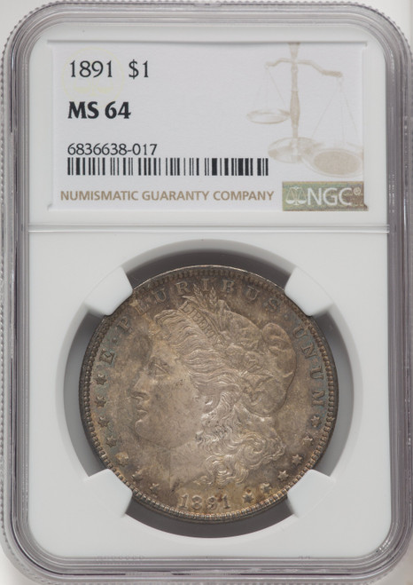 1891 $1 Morgan Dollar NGC MS64 (768656028)