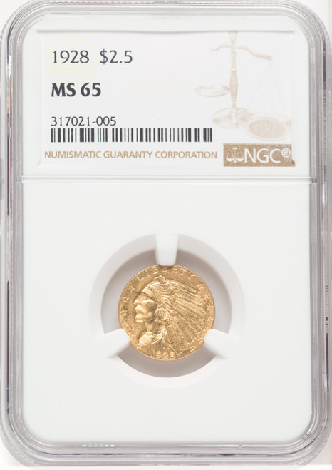 1928 $2.50 Indian Quarter Eagle NGC MS65 (768933001)