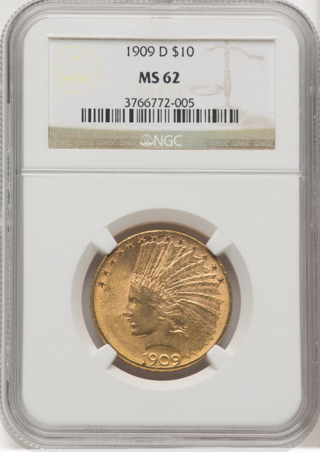 1909-D $10 Indian Eagle NGC MS62 (769135017)