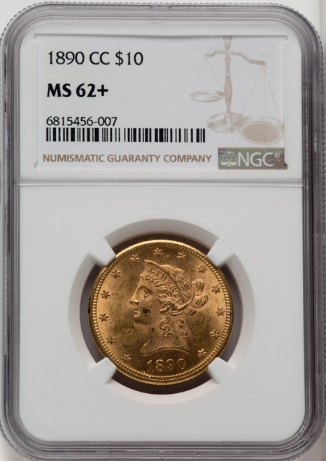 1890-CC $10 Liberty Eagle NGC MS62+ (767552007)