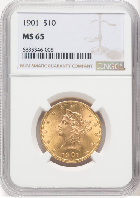 1901 $10 Liberty Eagle NGC MS65 (767564032)