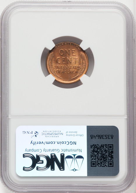 1954 1C RD Lincoln Cent NGC MS67 (767614004)