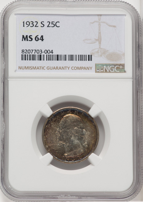 1932-S 25C Washington Quarter NGC MS64 (768218002)