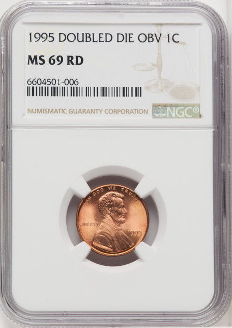 1995 1C DBL DIE RD Lincoln Cent NGC MS69 (768602042)