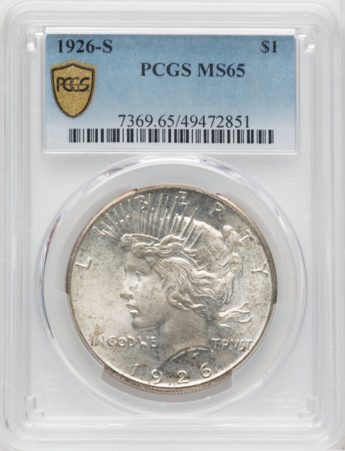 1926-S $1 Peace Dollar PCGS MS65 (768613032)