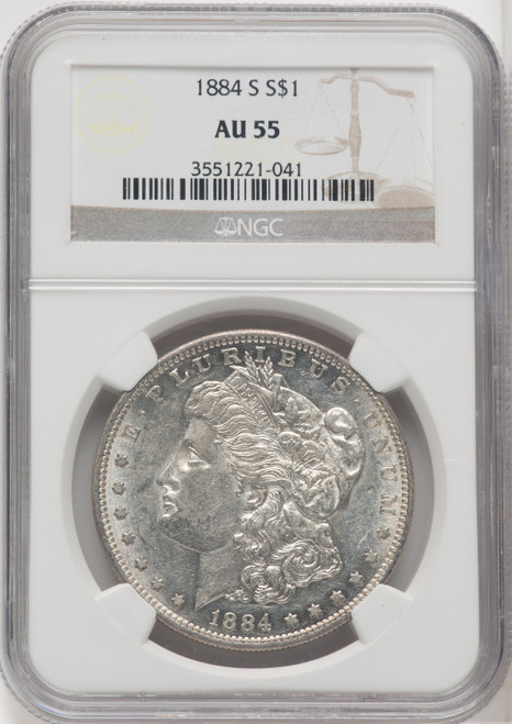 1884-S $1 Morgan Dollar NGC AU55 (765972002)