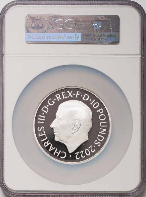 Charles III silver Proof  Queen Elizabeth II Memorial  10 Pounds (5 oz) 2022 PR70 Ultra Cameo NGC World Coins NGC MS70 (517036104)