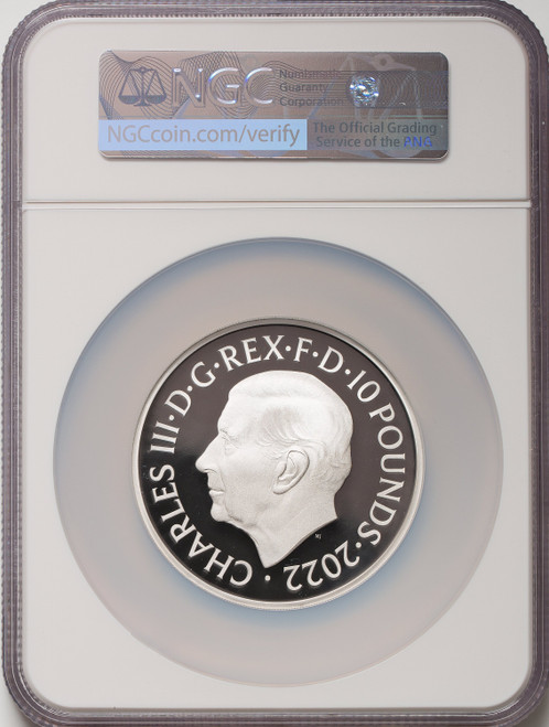 Charles III silver Proof  Queen Elizabeth II Memorial  10 Pounds (5 oz) 2022 PR70 Ultra Cameo NGC World Coins NGC MS70 (517036105)