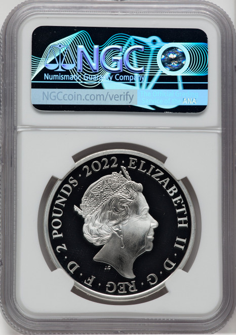 Elizabeth II silver Proof  Philosopher's Stone  2 Pounds (1 oz) 2022 PR70 Ultra Cameo NGC World Coins NGC MS70 (517067008)