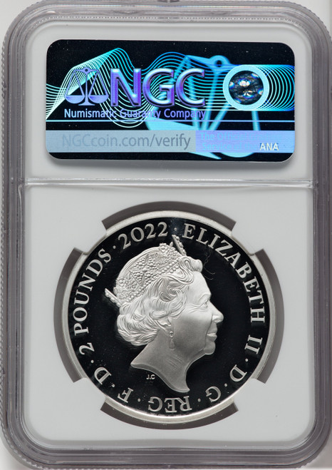 Elizabeth II silver Proof  Philosopher's Stone  2 Pounds (1 oz) 2022 PR70 Ultra Cameo NGC World Coins NGC MS70 (517067010)