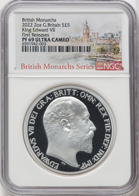 Elizabeth II silver Proof  King Edward VII  5 Pounds (2 oz) 2022 PR69 Ultra Cameo NGC World Coins NGC MS69 (517098124)