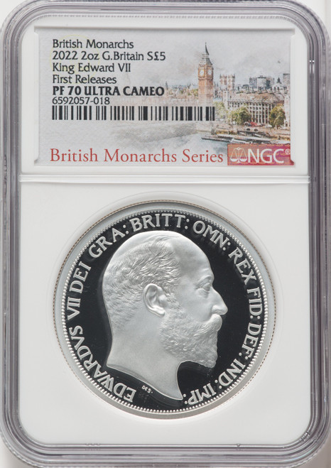 Elizabeth II silver Proof  King Edward VII  5 Pounds (2 oz) 2022 PR70 Ultra Cameo NGC World Coins NGC MS70 (517098172)