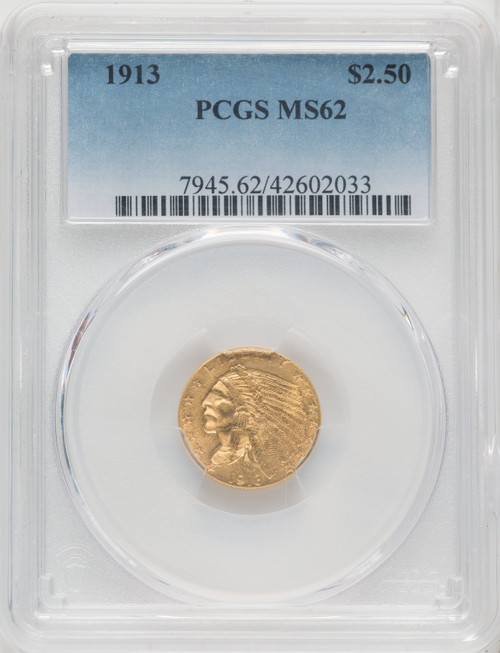 1913 $2.50 Indian Quarter Eagle PCGS MS62 (517256034)